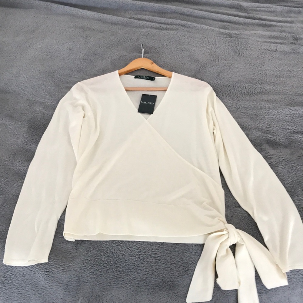 Ralph Lauren cream long sleeved top